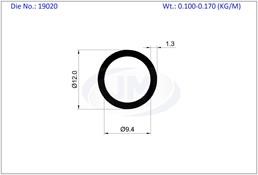 ROUND TUBE 12 X 9.4 MM