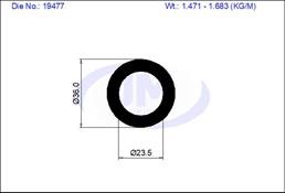 ROUND TUBE 36 X 23.5 MM