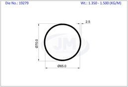  ROUND TUBE 65 X 70