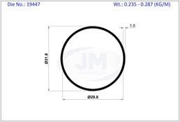 ROUND TUBE 31.8 X 29.8 MM