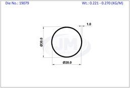 ROUND TUBE 30 X 28 MM