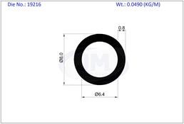 ROUND TUBE 8. X 0.80