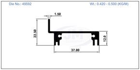 49592 / HEAT SINK 37.80 X 22.50 