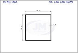 14025/ SQUARE TUBE 38.10 X 38.10 