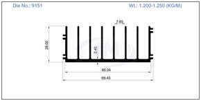 9151 / HEAT SINK 66.04 X 28