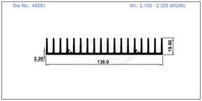 49581 / HEAT SINK 136 X 19.80