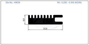 49639 / HEAT SINK 22  X 6