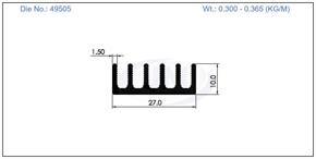 49505/ HEAT SINK 27 X 10