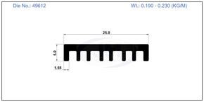 HEAT SINK 5  X 25 