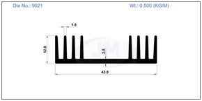 HEAT SINK 43 X 12