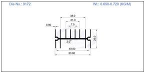 9172 / HEAT SINK 53.90 X 29 