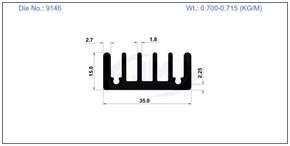 9146 / HEAT SINK  35 X 15