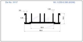 9117 / HEAT SINK 50 X 15 