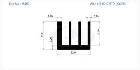 9450 / HEAT SINK 22 X 19