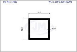 14019/ SQUARE TUBE 19 X 19 