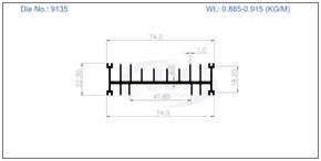 9135/128 / HEAT SINK  74 X 22.30 