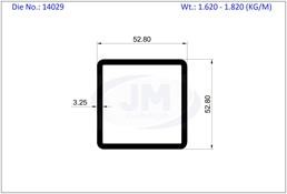 SQUARE TUBE 52.80 X 52.80 MM