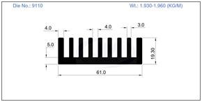 9110 / HEAT SINK 61 X 19.30 